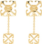 Off-White Gold Double Arrow Earrings