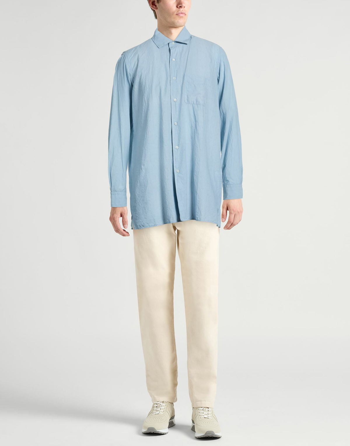 Massimo Alba Mens Shirt Sky in Blue