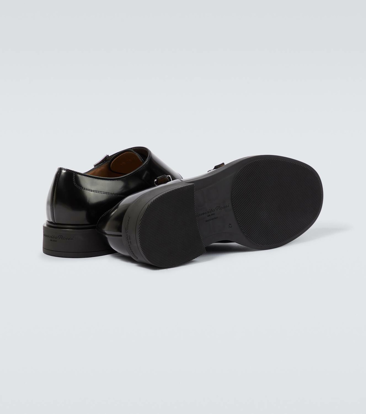 Gianvito Rossi Scott leather monk strap shoes