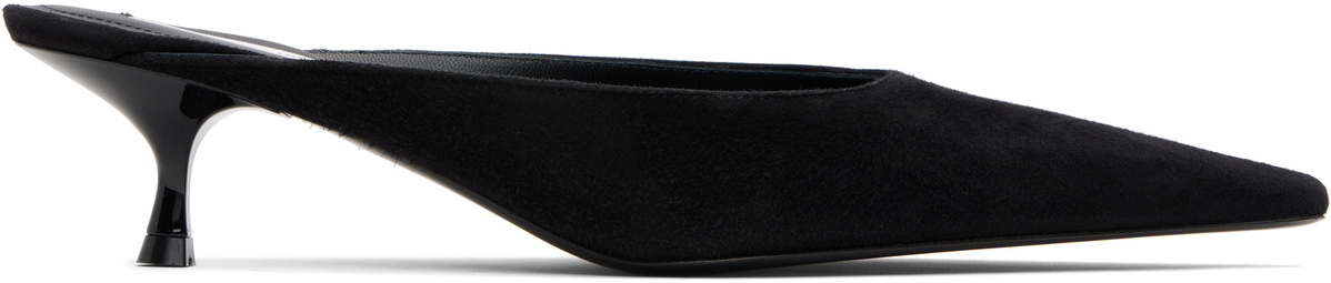 Victoria Beckham Black Sloan Suede Mules