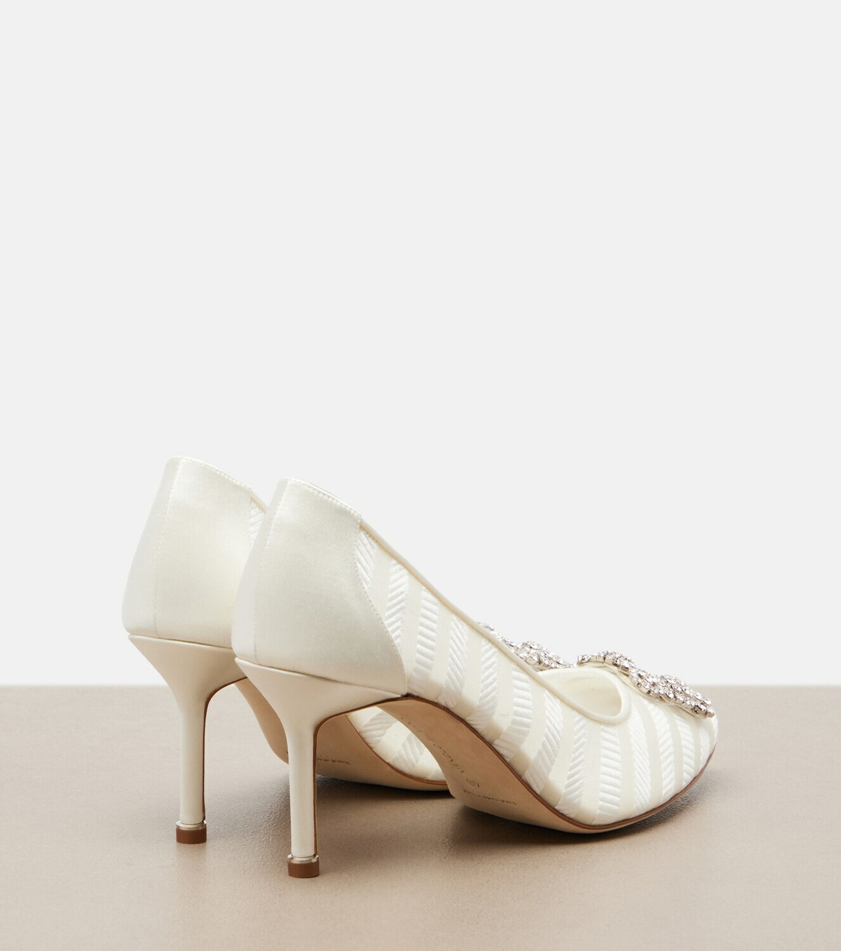 Manolo Blahnik Hangisi embellished organza pumps