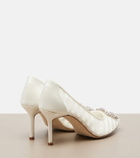 Manolo Blahnik Hangisi embellished organza pumps