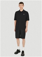 Logo Patch Polo Shirt in Black