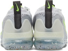Nike Grey & Green Air Vapormax 2021 FlyKnit Sneakers