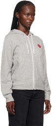 COMME des GARÇONS PLAY Gray Invader Edition Hoodie