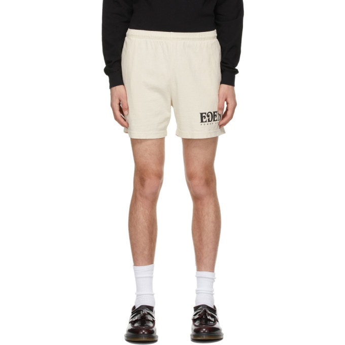 Photo: EDEN power corp Beige Recycled Cotton Logo Lounge Shorts