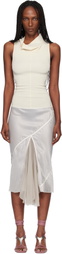 Rick Owens Off-White Temple Sliced Midi Dress