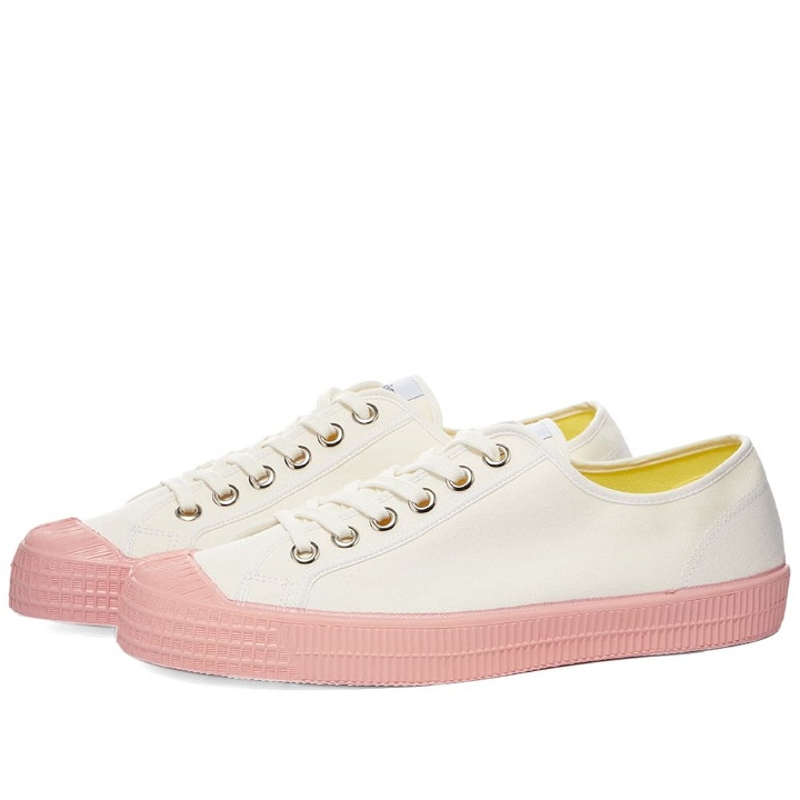 Photo: Novesta Star Master Colour Sole Sneakers in White/Pink