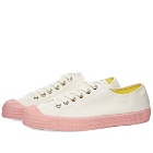 Novesta Star Master Colour Sole Sneakers in White/Pink