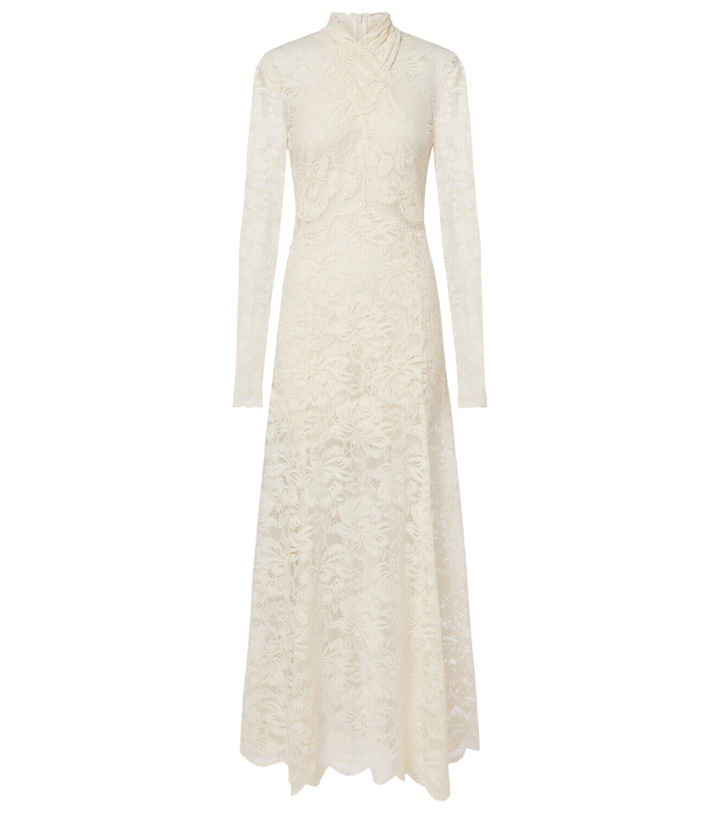 Rabanne Lace-trimmed maxi dress Paco Rabanne