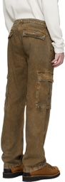 GUESS USA Brown Faded Cargo Pants