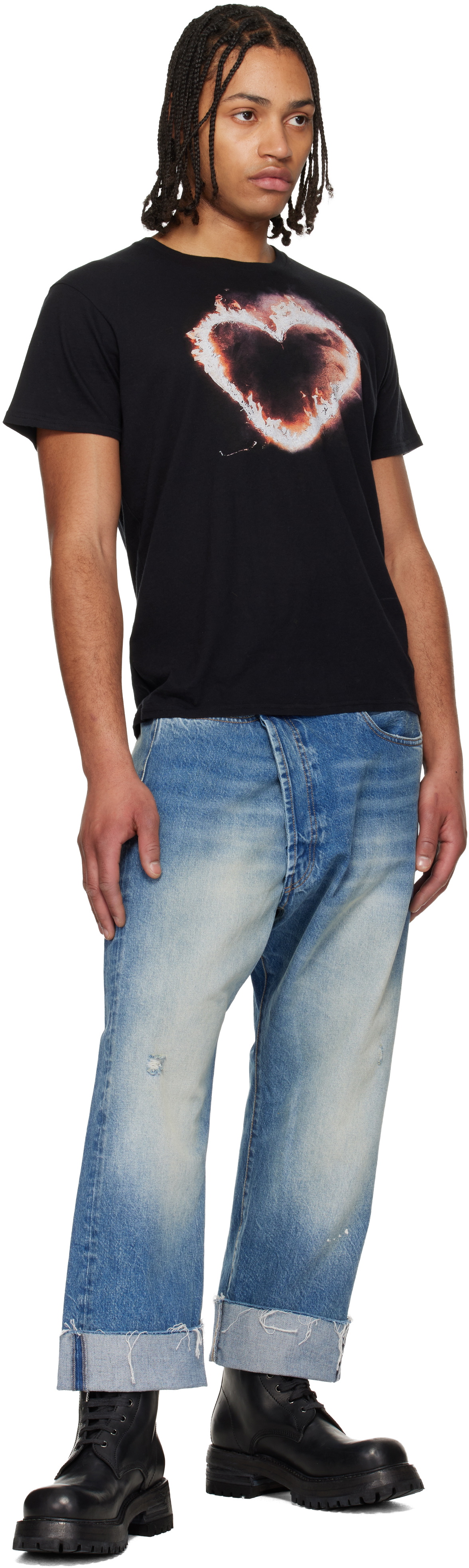 R13 Blue Crossover Jeans