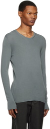 Label Under Construction Blue Ribbed Sweater