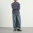 Anglan Men's Stone Vintage Denim Balloon Pants in Light Blue