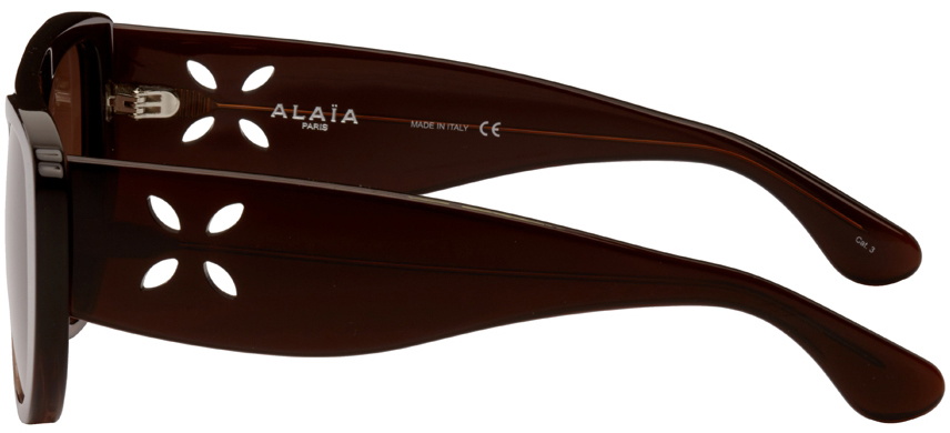 ALAÏA Brown Oversized Mask Sunglasses ALAÏA
