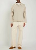 The Elder Statesman Dume Cashmere Rugby Jumper White