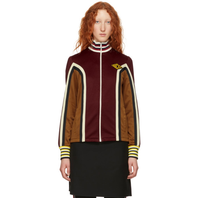 Photo: Gucci Burgundy Panelled Track Jacket