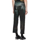 McQ Alexander McQueen Black and Green Patterned Recycled Jeans