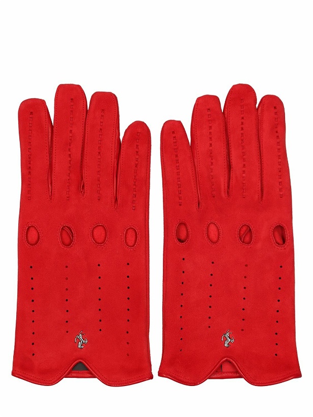 Photo: FERRARI - Suede & Napa Driving Gloves