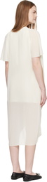 MM6 Maison Margiela Off-White Chiffon Midi Dress