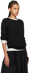 Comme des Garçons Black Rolled Edge Sweater