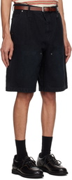 WOOYOUNGMI Navy Cotton Shorts