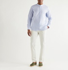 Orlebar Brown - Ridley Striped Cotton Half-Placket Shirt - Blue