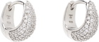 Tom Wood Silver Ice Huggies Pave Earrings