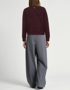 Agnona Womens Turtleneck Burgundy