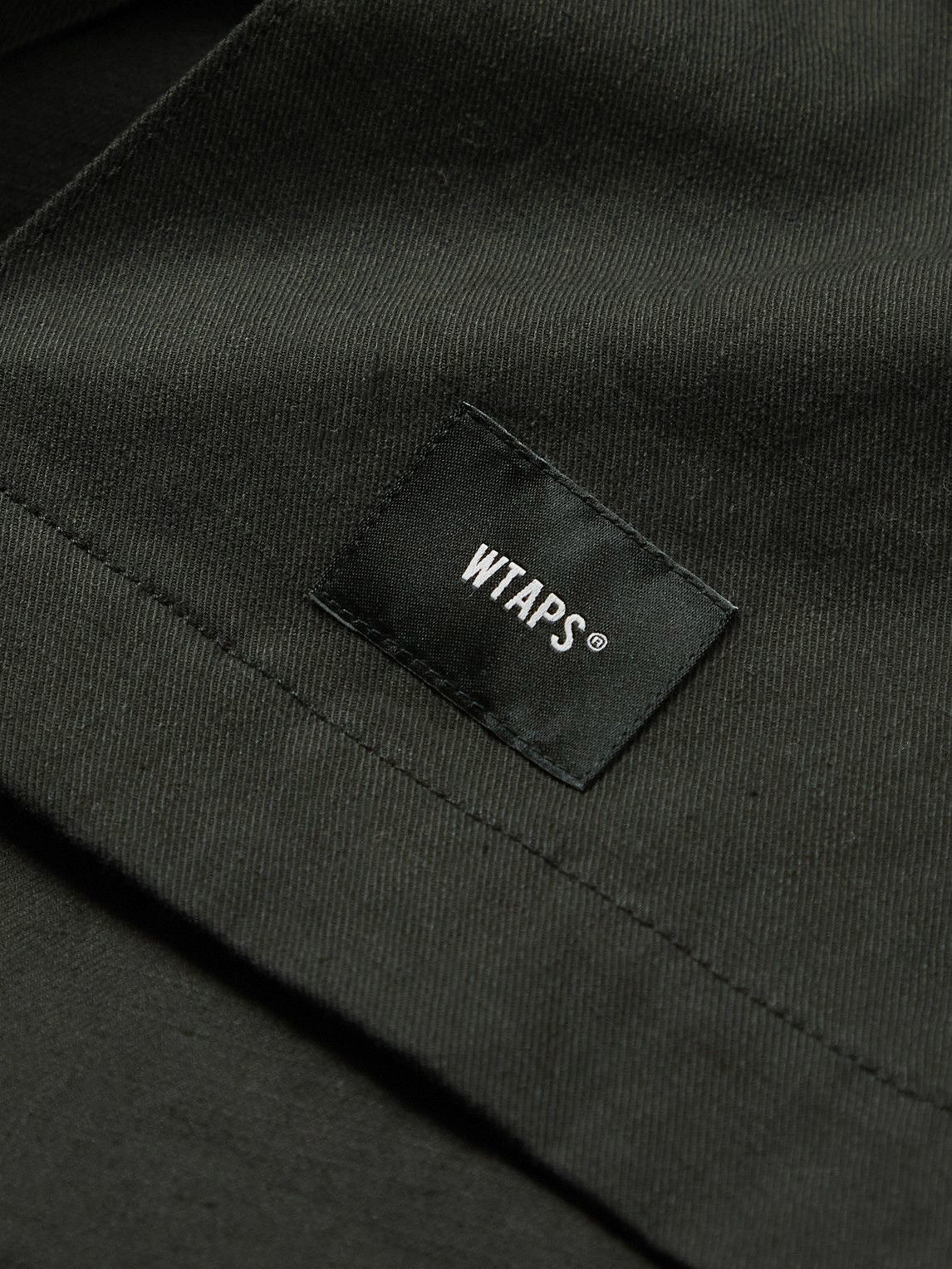 WTAPS - Buds Logo-Appliquéd Cotton-Twill Overshirt - Black WTAPS