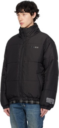 Ksubi Black Sott Puffer Reversible Jacket