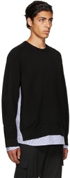 Juun.J Black Knit Patched Sweater