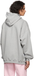 VETEMENTS Grey Logo Label Hoodie
