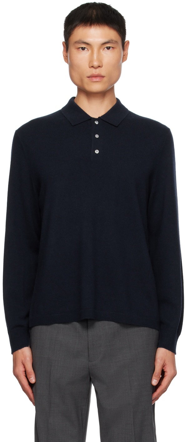 Theory Navy Hilles Polo Theory