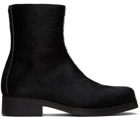 Our Legacy SSENSE Exclusive Black Cow Hair Camion Boots