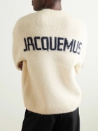 Jacquemus - Logo-Intarsia Alpaca-Blend Sweater - Neutrals