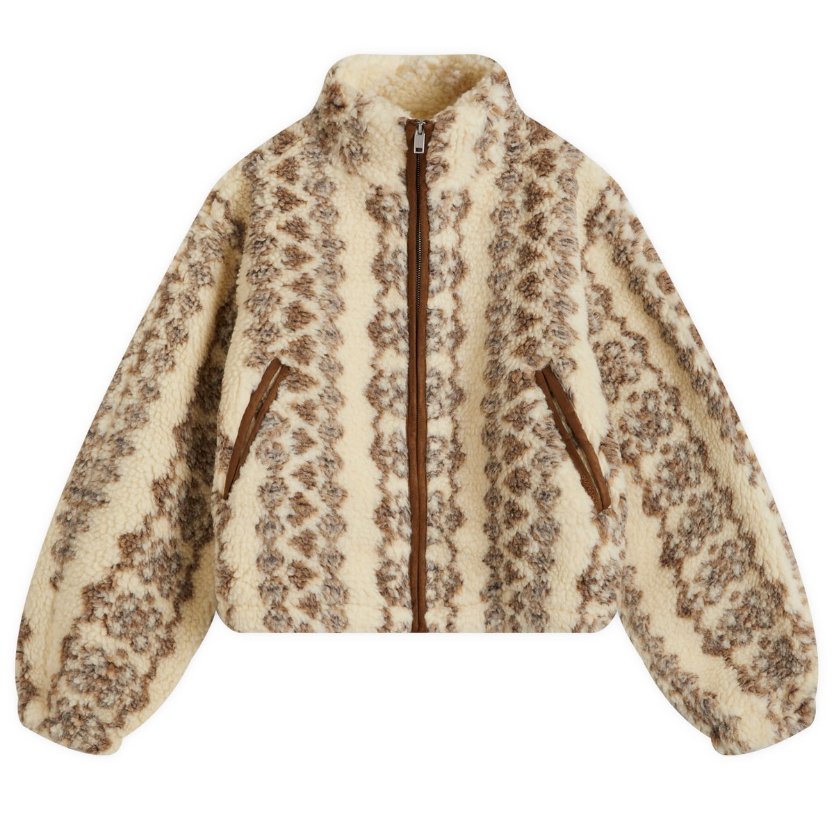 Isabel Marant Étoile Women's Mackensy Fleece in Ecru/Brown Isabel