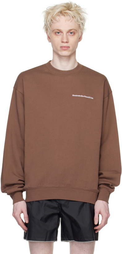 Photo: Stockholm (Surfboard) Club Brown Embroidered Sweatshirt