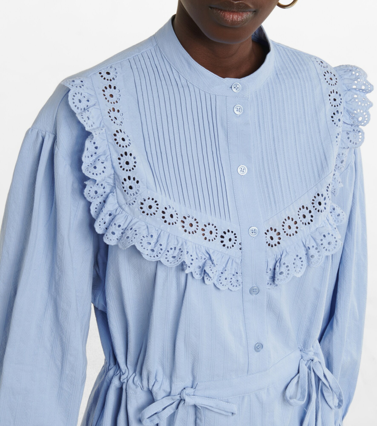 See By Chloe - Ruffled cotton poplin shirt dress
