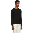 Ralph Lauren Purple Label Black Cable Knit Cashmere Sweater