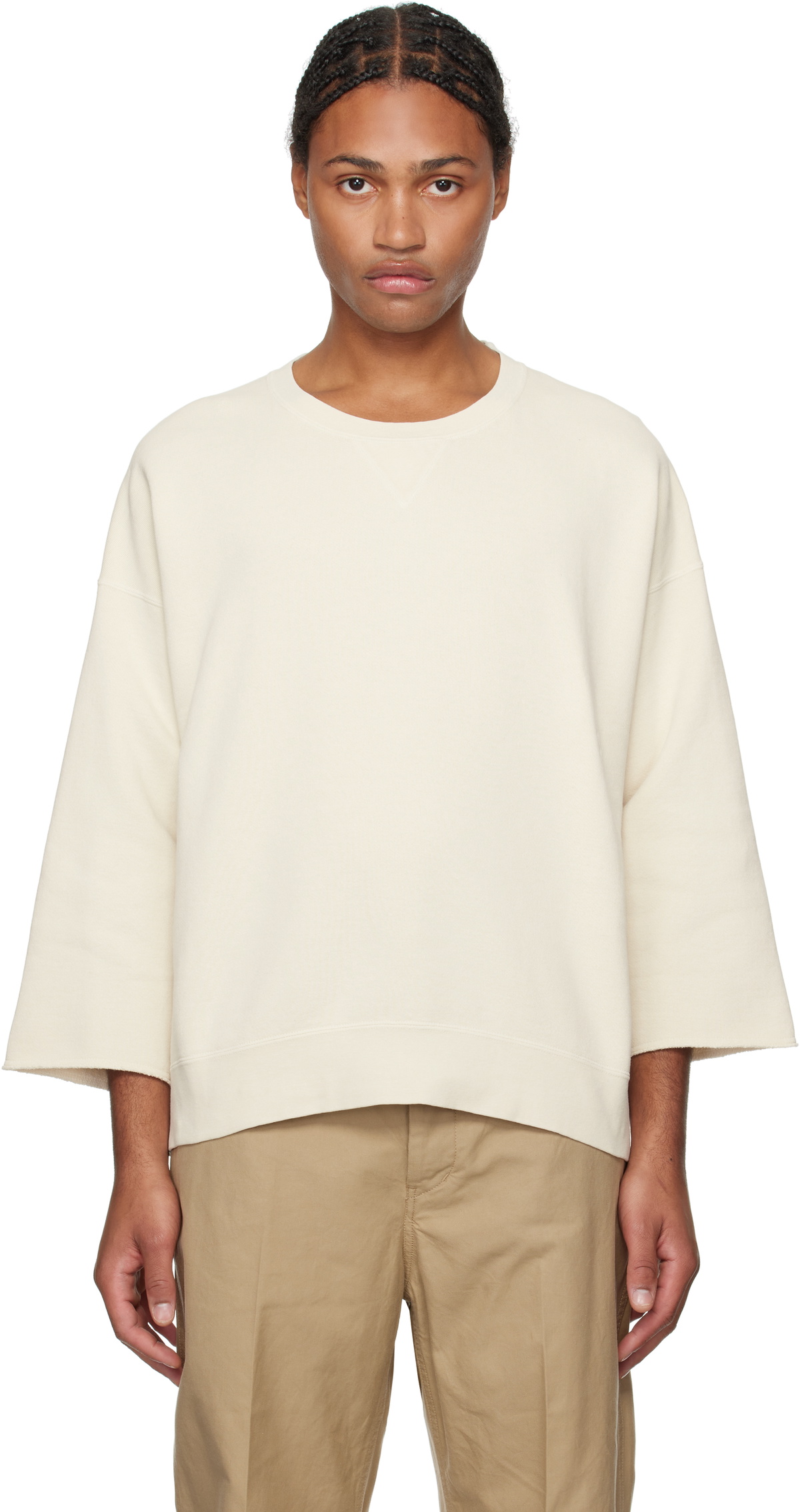 visvim Off-White Jumbo Sweat 3/4 Sweatshirt Visvim