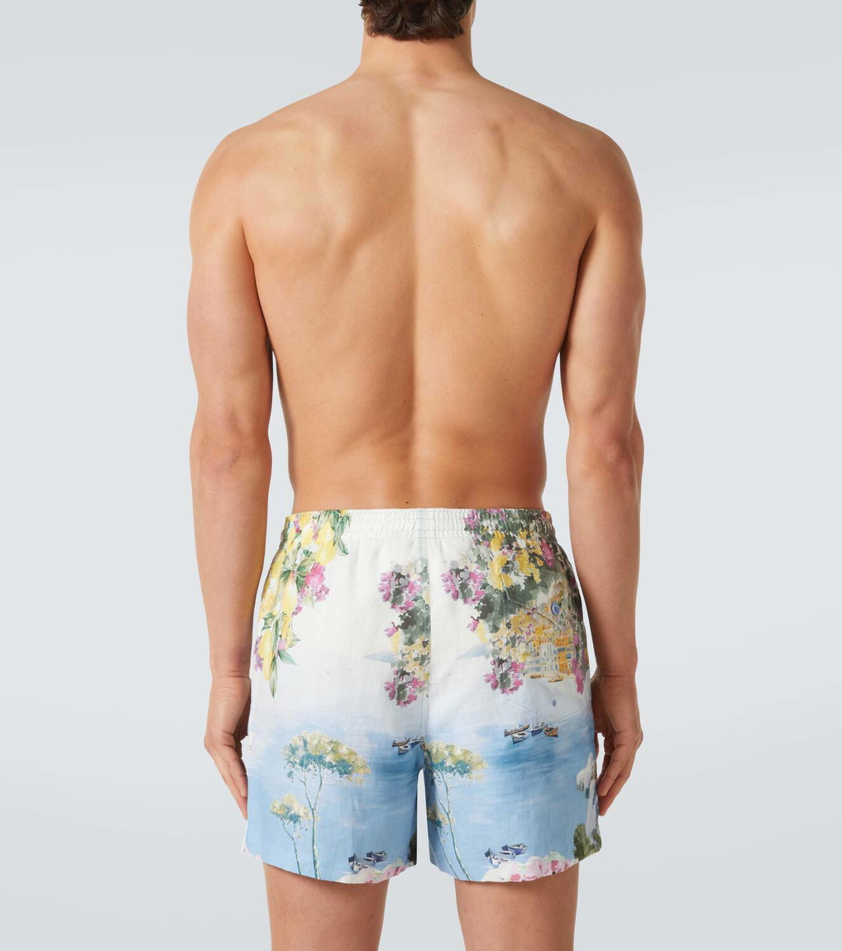 Ralph Lauren Purple Label Amalfi printed linen swim trunks