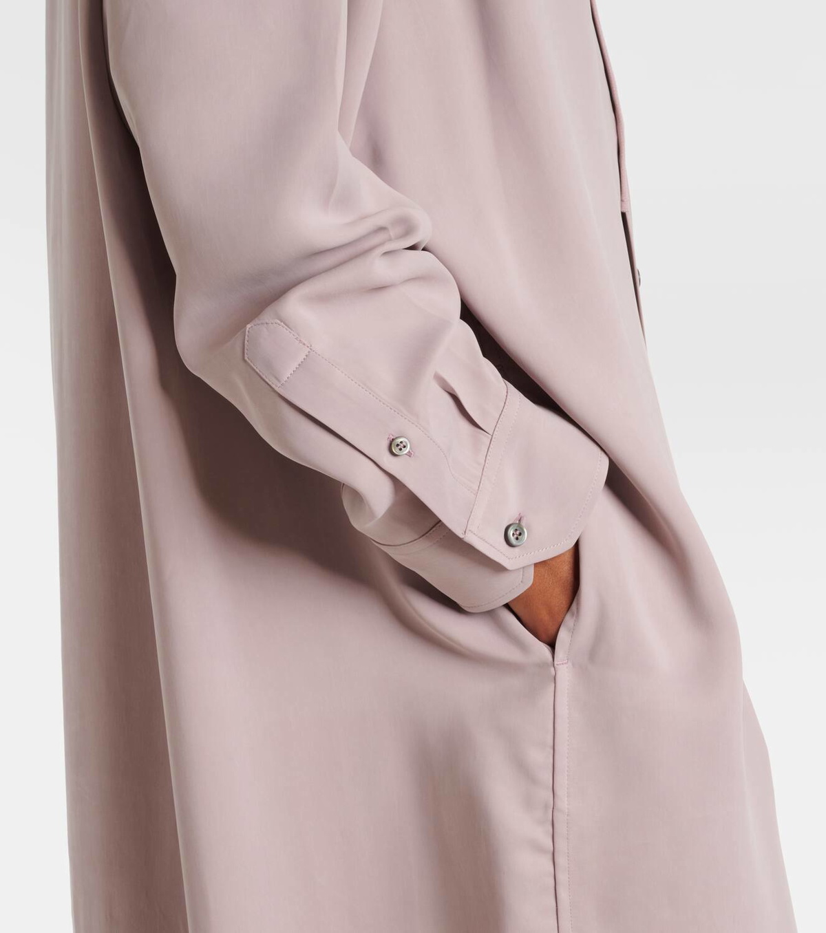 Y/Project Turtleneck mesh-trimmed shirt dress