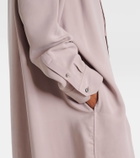 Y/Project Turtleneck mesh-trimmed shirt dress