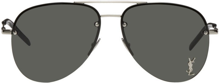 Photo: Saint Laurent Silver Classic SL 11 Sunglasses