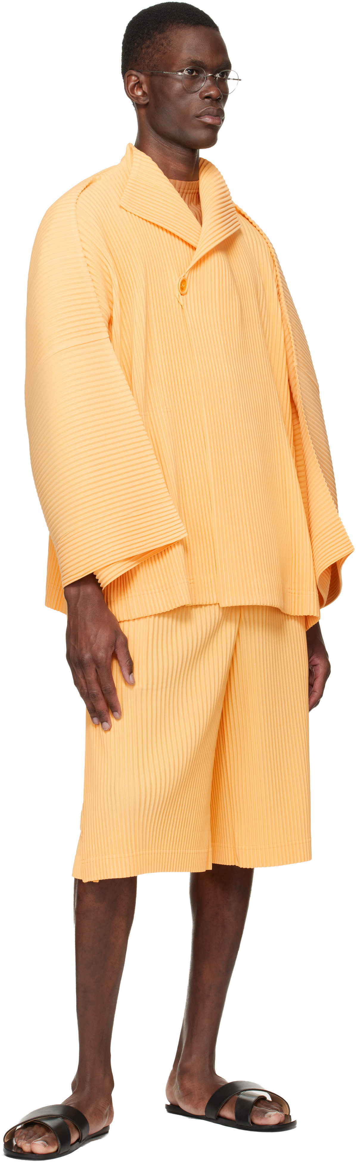 HOMME PLISSÉ ISSEY MIYAKE Yellow Wear Or Wrap Jacket