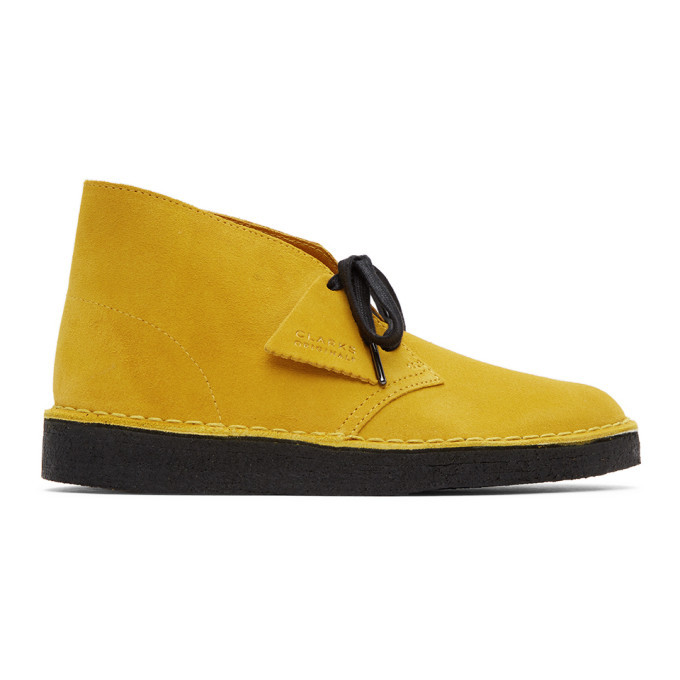 Photo: Clarks Originals Yellow Suede Coal Desert Boots