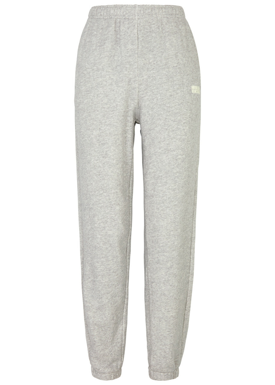 American Vintage Kodytown Logo Cotton Sweatpants Grey