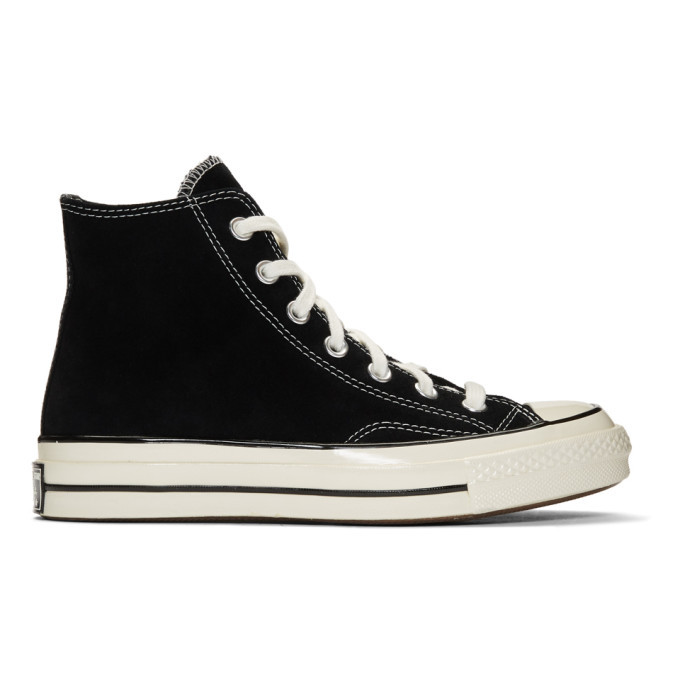 Photo: Converse Black Suede Chuck 70 High Sneakers