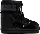Moon Boot Black Icon Low Glance Satin Boots